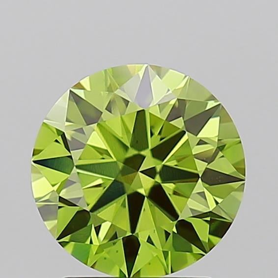 1.78 Ct. Fancy Vivid Green Round Lab Grown Diamond