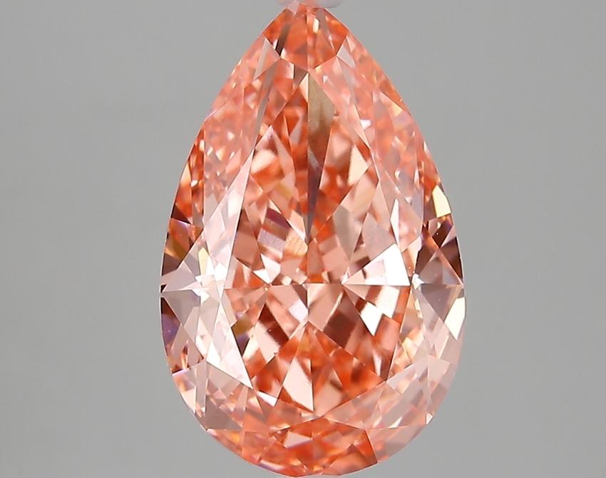 4.52 Ct. Fancy Vivid Pink Pear Lab Grown Diamond