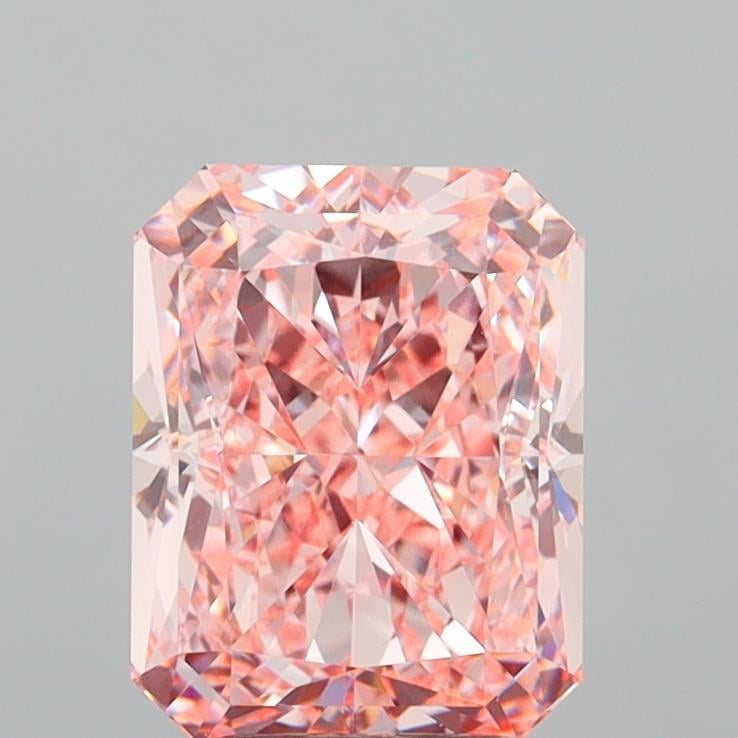 5.02 Ct. Fancy Vivid Pink Radiant Lab Grown Diamond