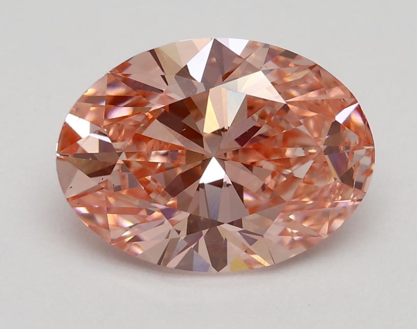 3.01 Ct. Fancy Vivid Pink Oval Lab Grown Diamond
