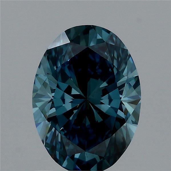 1.36 Ct. Fancy Vivid Blue Oval Lab Grown Diamond
