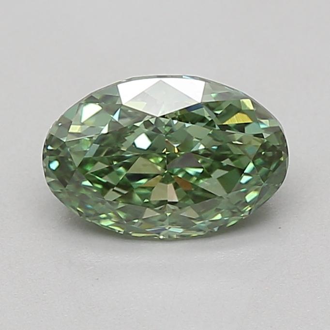 1.54 Ct. Fancy Vivid Green Oval Lab Grown Diamond