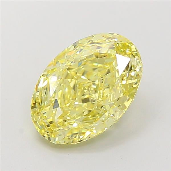 3.08 Ct. Fancy Intense Yellow Oval Lab Grown Diamond