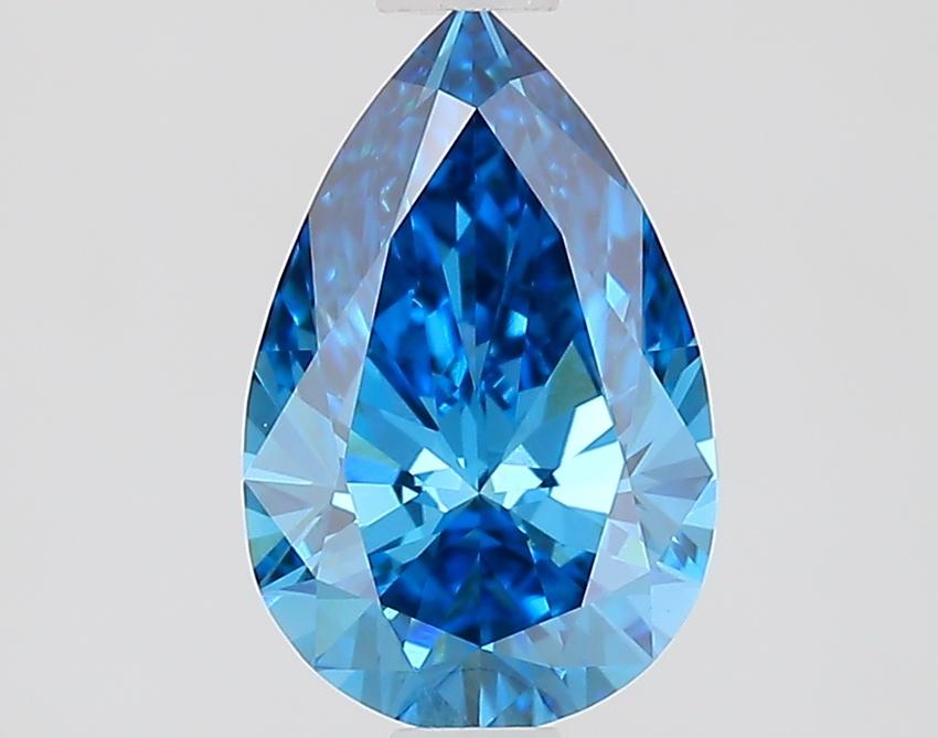 1.01 Ct. Fancy Vivid Blue Pear Lab Grown Diamond