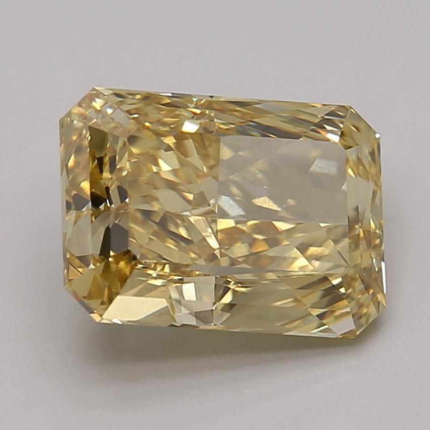 3.76 Ct. Fancy Vivid Yellow Radiant Lab Grown Diamond