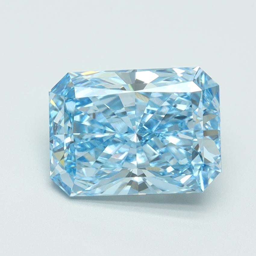 3.12 Ct. Fancy Vivid Blue Radiant Lab Grown Diamond