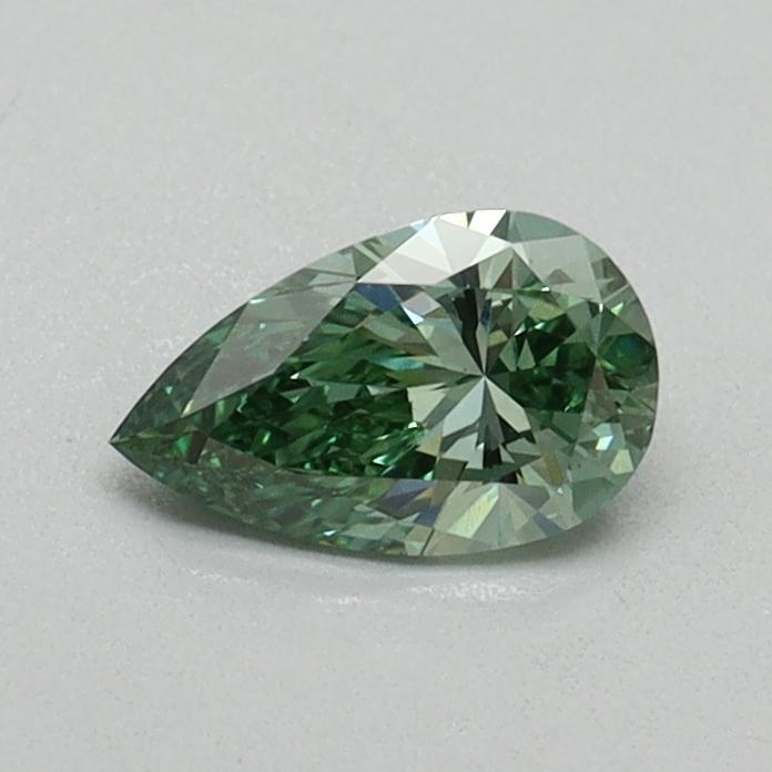 0.41 Ct. Fancy Vivid Green Pear Lab Grown Diamond