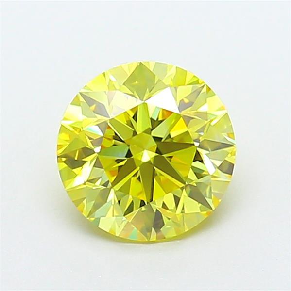 1.35 Ct. Fancy Vivid  Yellow Round Lab Grown Diamond