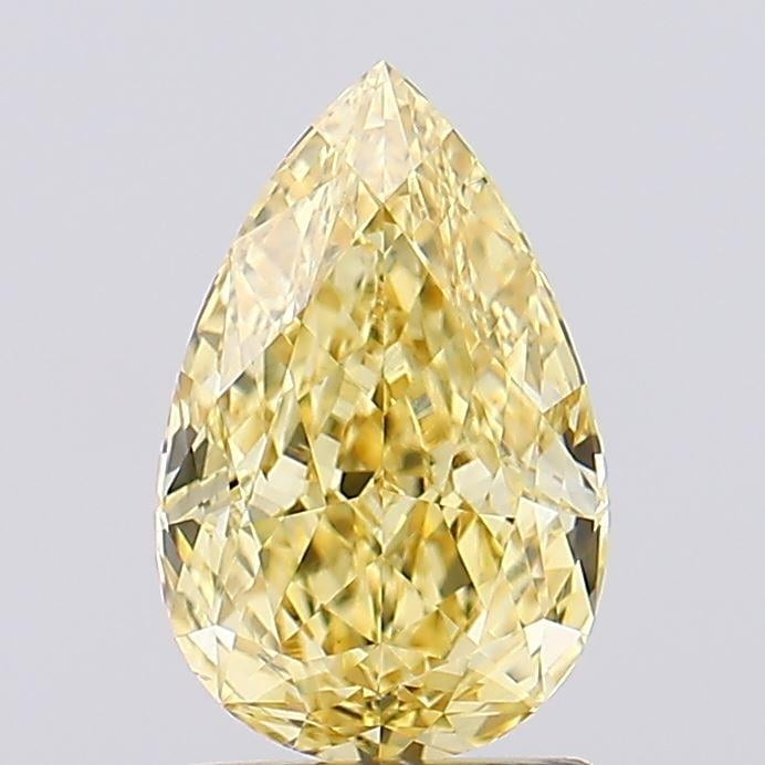 1.61 Ct. Fancy Intense  Yellow Pear Lab Grown Diamond