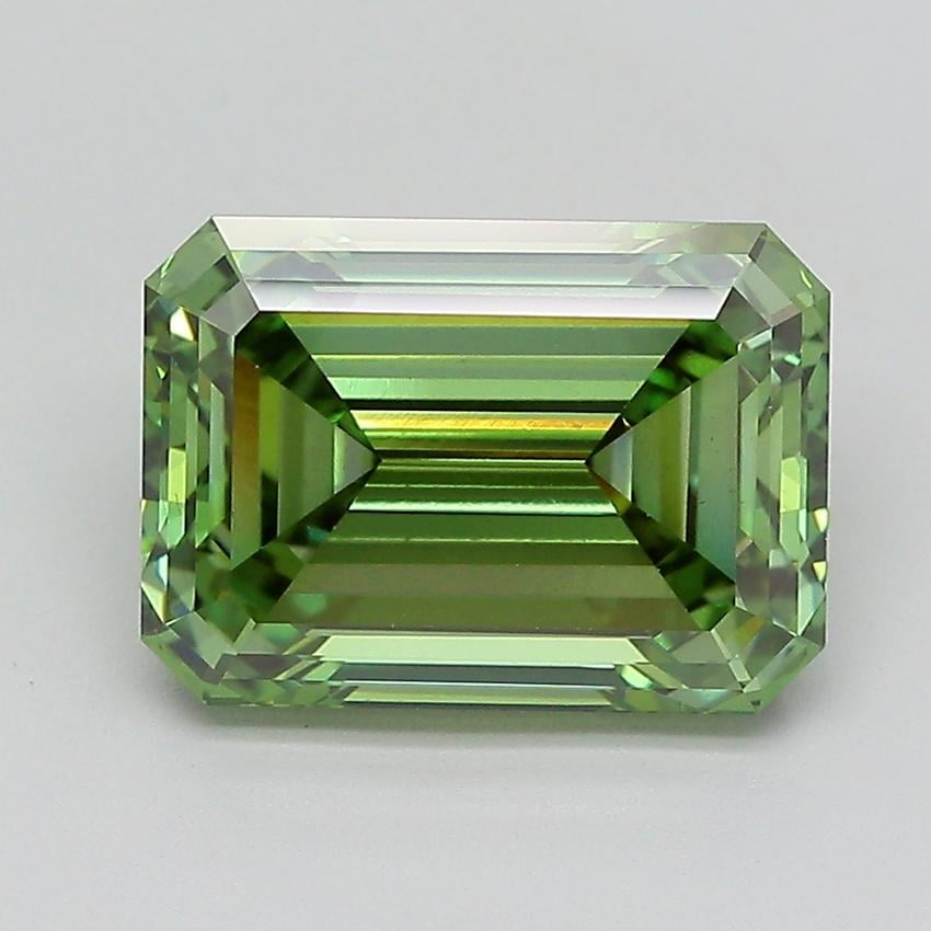 5.10 Ct. Fancy Vivid  Green Emerald Lab Grown Diamond