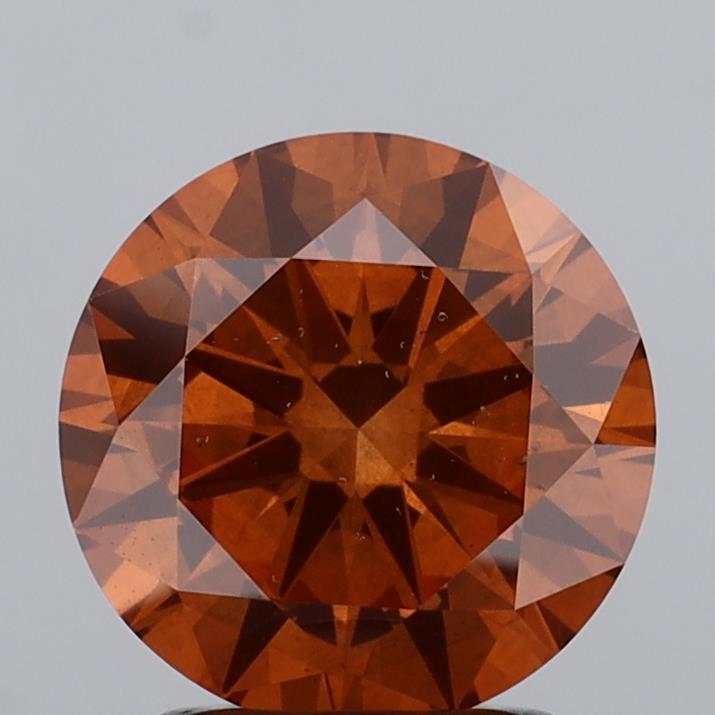 1.99 Ct. Fancy Intense Brownish Orange Round Lab Grown Diamond