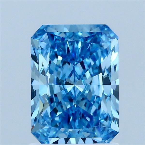 1.51 Ct. Fancy Vivid Blue Radiant Lab Grown Diamond