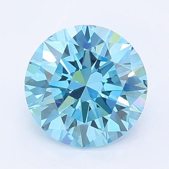 1.13 Ct. Fancy Vivid Blue Round Lab Grown Diamond
