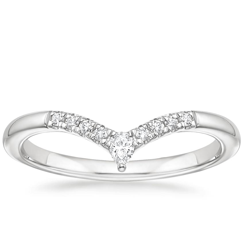 Crescendo Contoured Diamond Ring in 18K White Gold