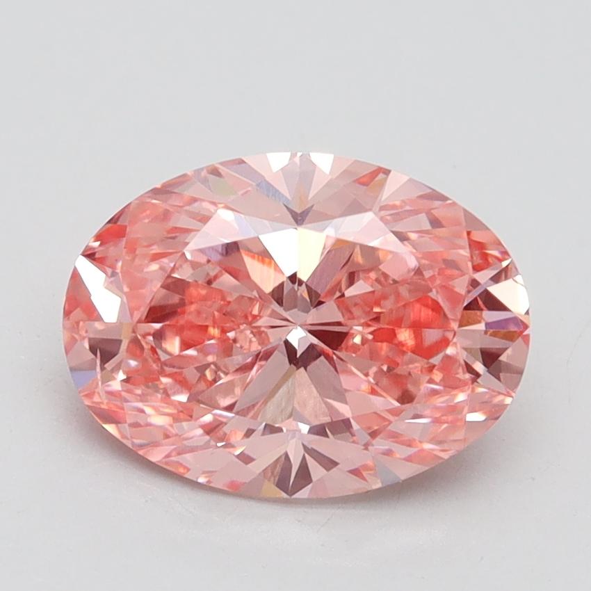 2.01 Ct. Fancy Vivid Pink Oval Lab Grown Diamond