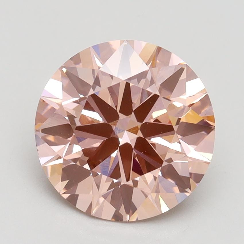 2.50 Ct. Fancy Intense Pink Round Lab Grown Diamond