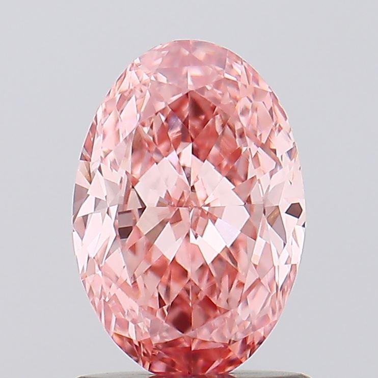 1.00 Ct. Fancy Vivid Pink Oval Lab Grown Diamond