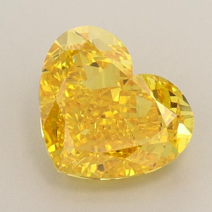 1.34 Ct. Fancy Vivid Yellow Heart Lab Grown Diamond