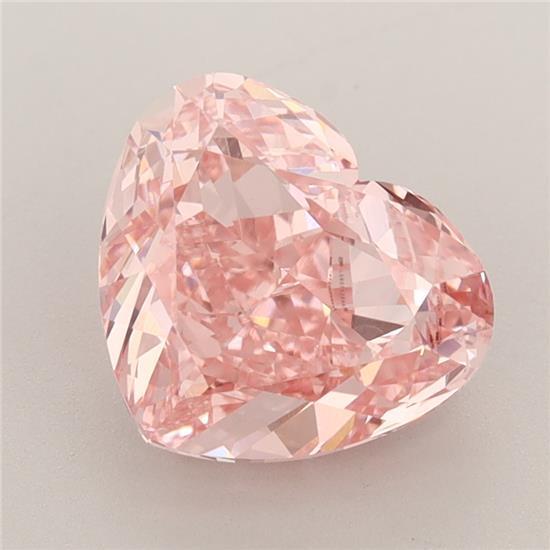3.02 Ct. Fancy Vivid Pink Heart Lab Grown Diamond
