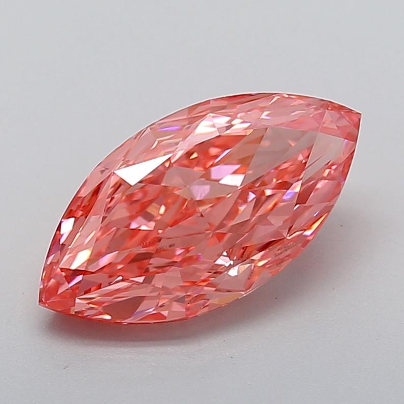 3.16 Ct. Fancy Vivid Pink Marquise Lab Grown Diamond
