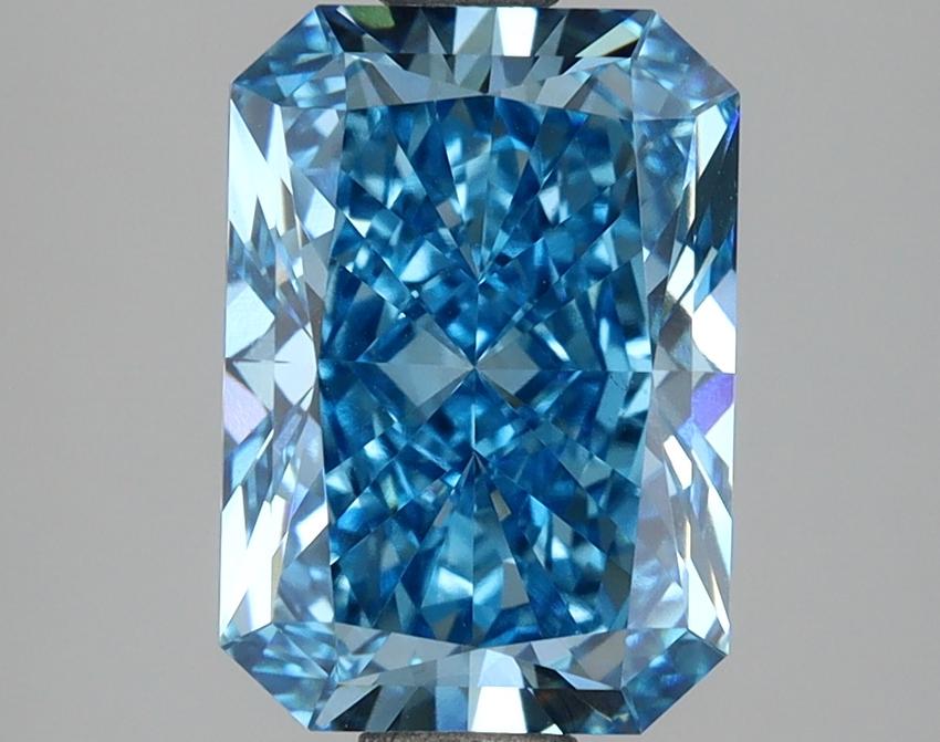 3.05 Ct. Fancy Vivid Blue Radiant Lab Grown Diamond