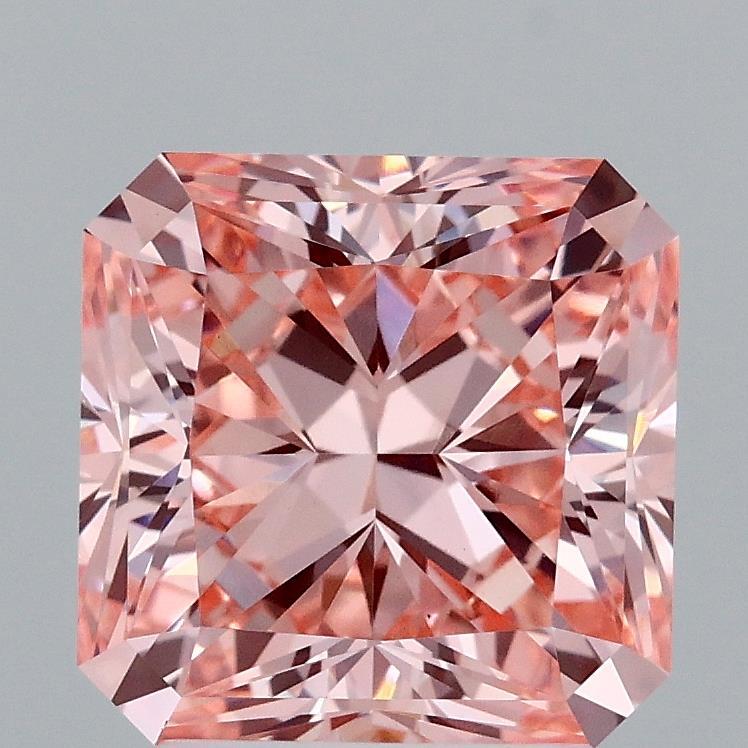 3.12 Ct. Fancy Intense Pink Radiant Lab Grown Diamond