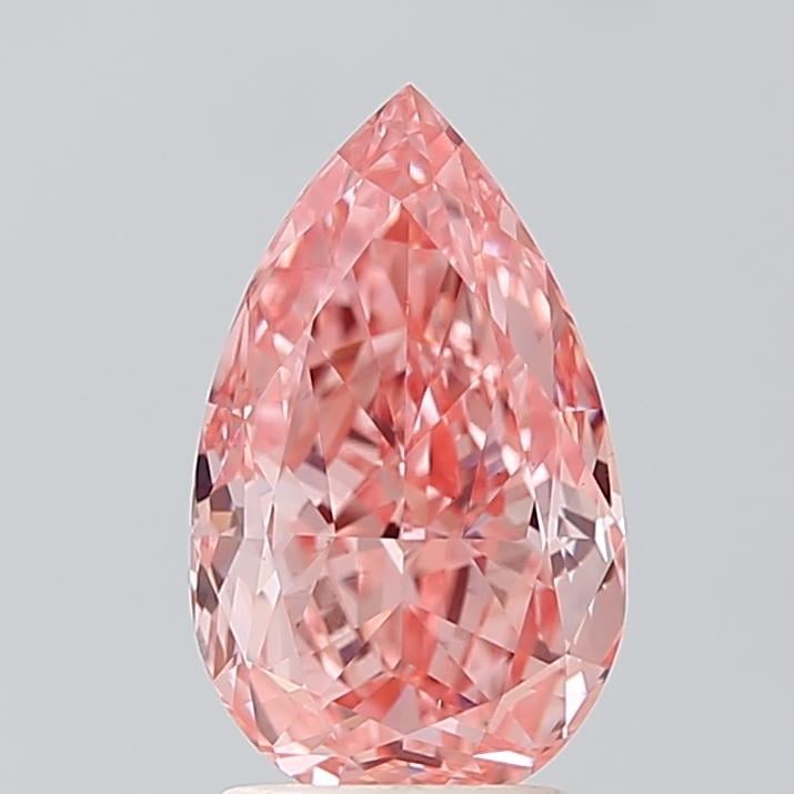 2.64 Ct. Fancy Vivid Pink Pear Lab Grown Diamond
