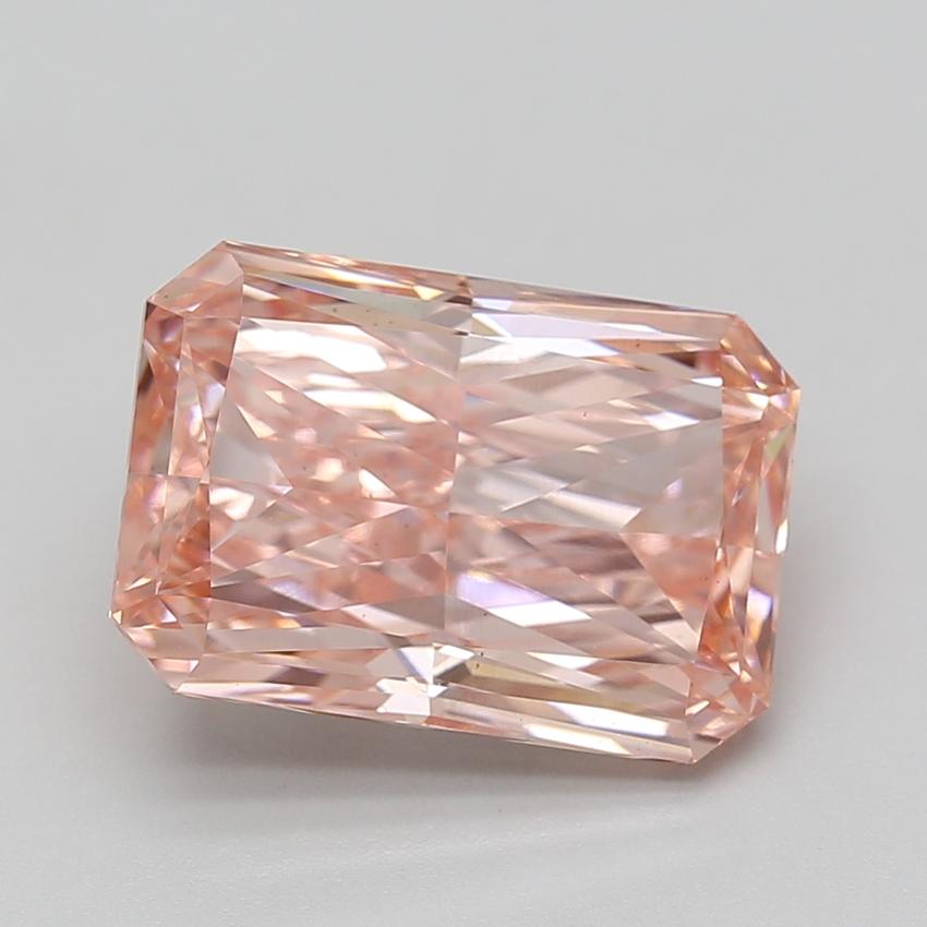 6.07 Ct. Fancy Vivid Pink Radiant Lab Grown Diamond