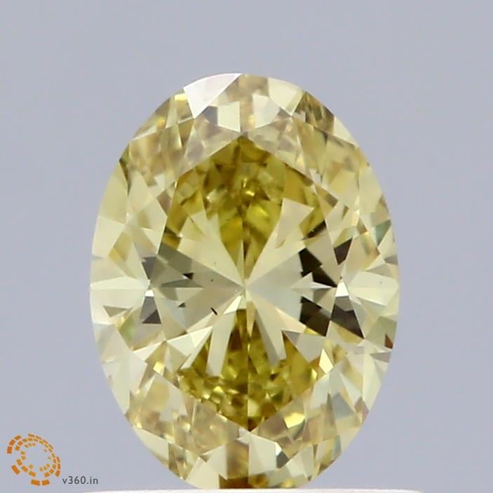 0.79 Ct. Fancy Intense Yellow Oval Lab Grown Diamond