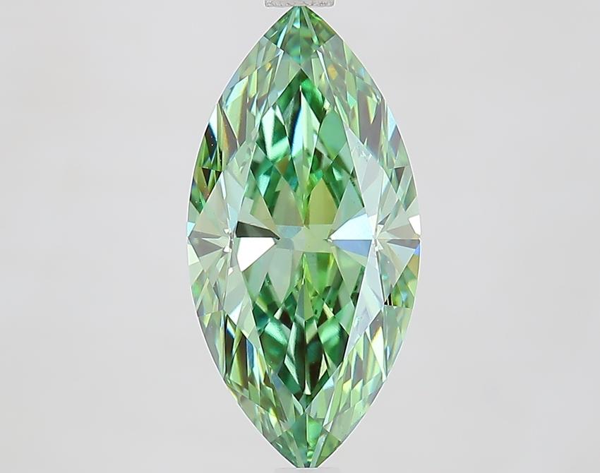 3.01 Ct. Fancy Vivid Green Marquise Lab Grown Diamond