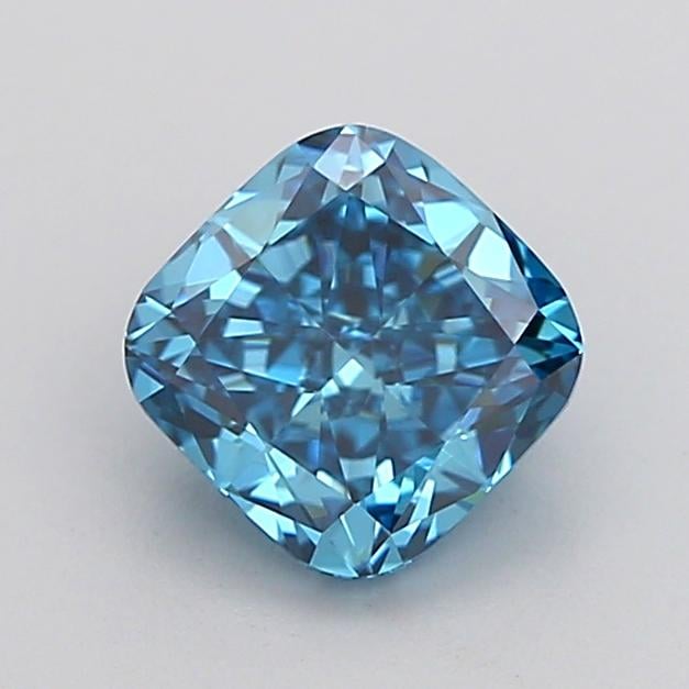 1.02 Ct. Fancy Vivid Blue Cushion Lab Grown Diamond