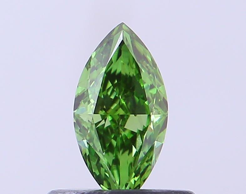 0.36 Ct. Fancy Vivid Green Marquise Lab Grown Diamond