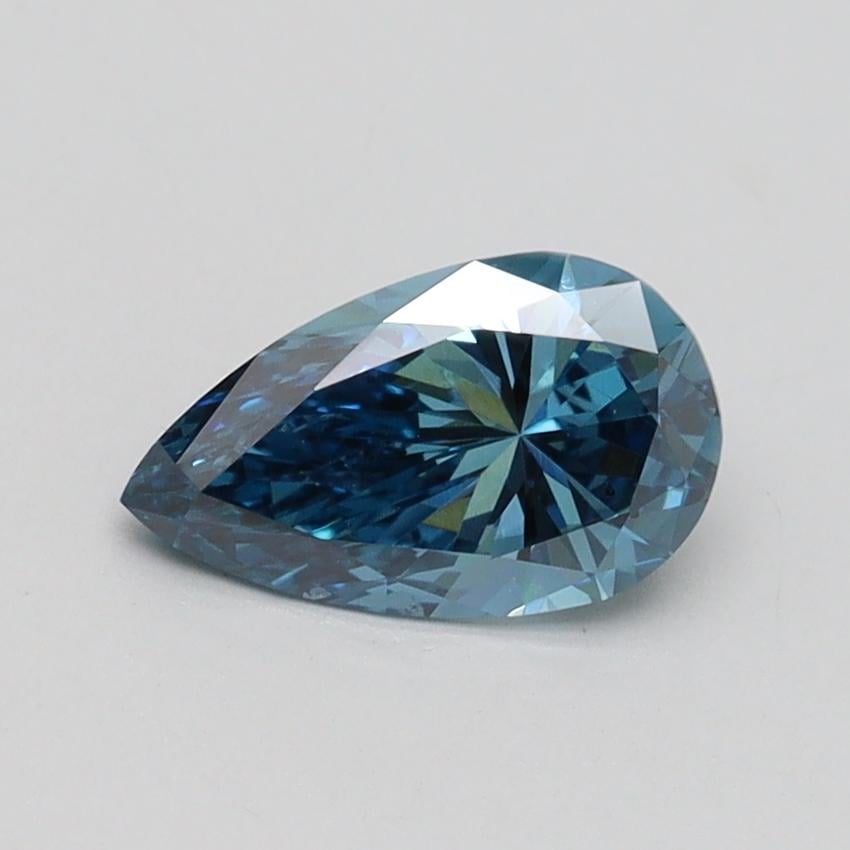 0.80 Ct. Fancy Vivid Blue Pear Lab Grown Diamond