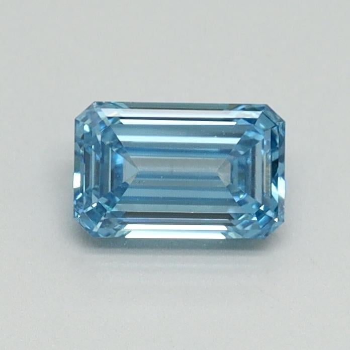 0.51 Ct. Fancy Vivid Blue Emerald Lab Grown Diamond