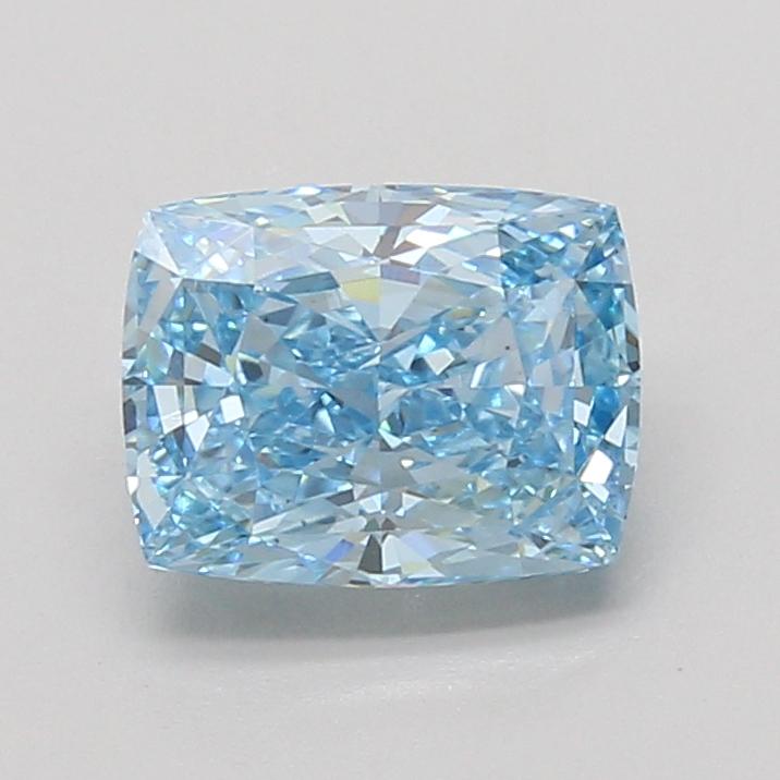 2.08 Ct. Fancy Vivid Blue Cushion Lab Grown Diamond