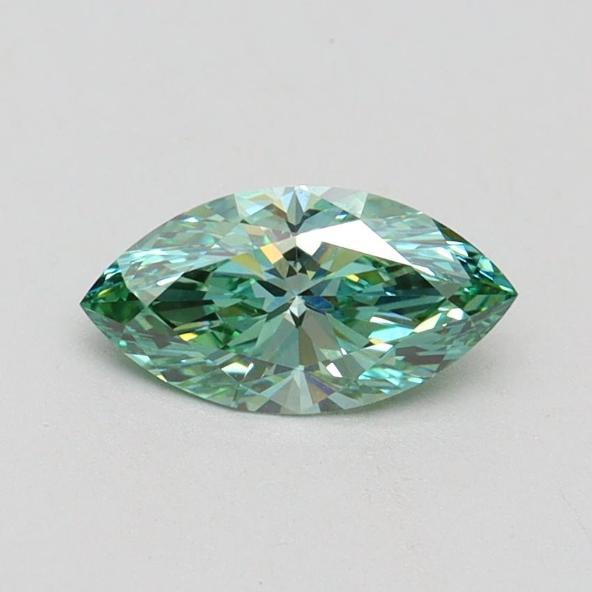 0.72 Ct. Fancy Vivid Green Marquise Lab Grown Diamond