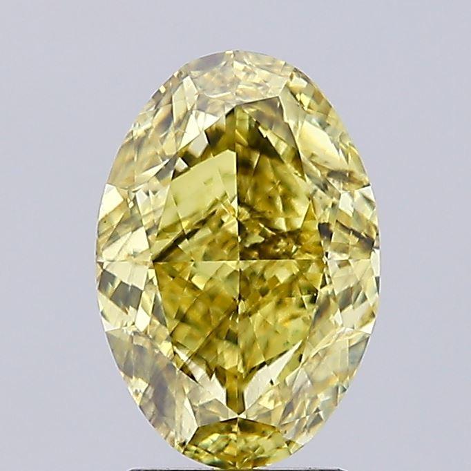 2.75 Ct. Fancy Intense  Yellow Oval Lab Grown Diamond