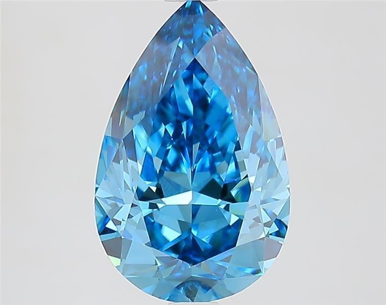 2.71 Ct. Fancy Vivid  Blue Pear Lab Grown Diamond