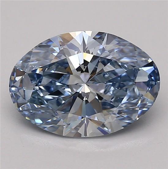 2.07 Ct. Fancy Vivid Blue Oval Lab Grown Diamond
