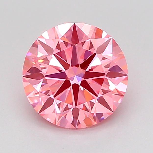 1.41 Ct. Fancy Vivid Pink Round Lab Grown Diamond