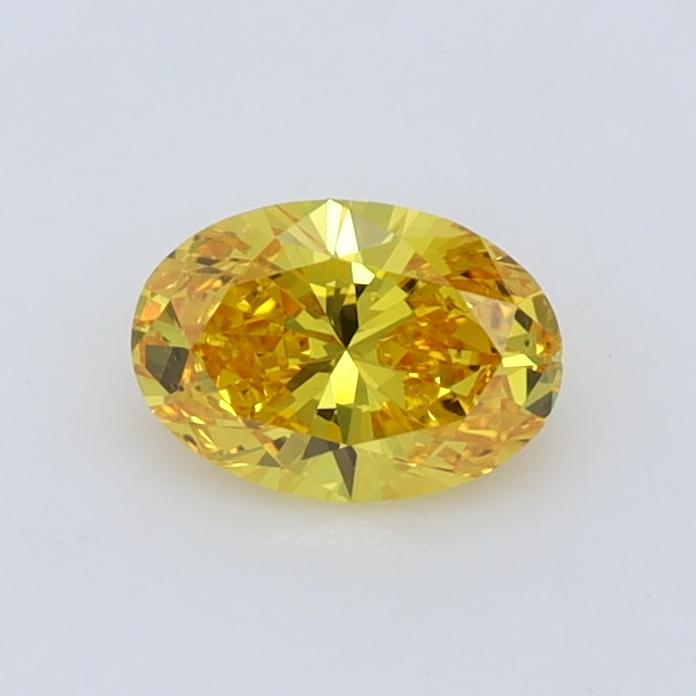 0.47 Ct. Fancy Vivid  Yellow Oval Lab Grown Diamond