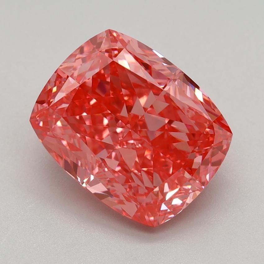 1.97 Ct. Fancy Vivid Pink Cushion Lab Grown Diamond