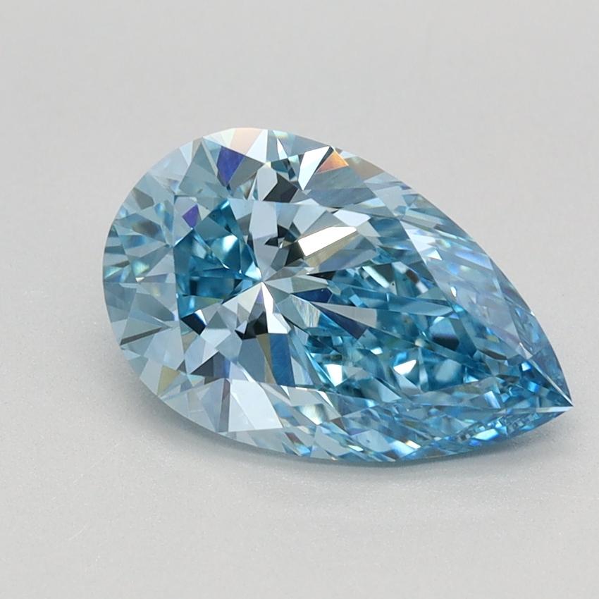 1.59 Ct. Fancy Vivid Blue Pear Lab Grown Diamond