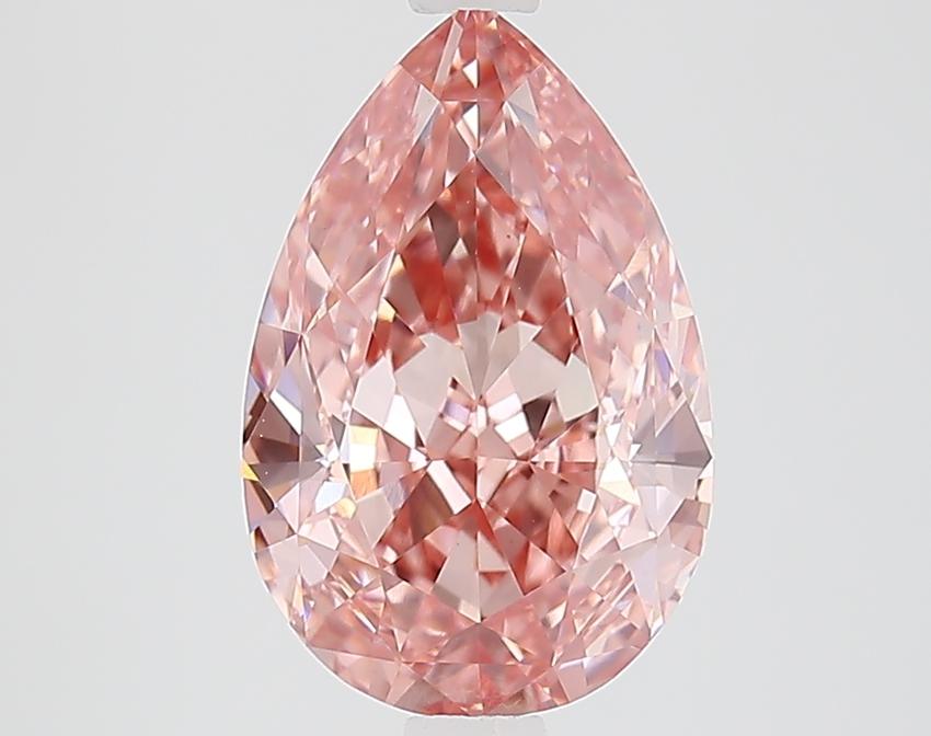 3.09 Ct. Fancy Vivid Pink Pear Lab Grown Diamond
