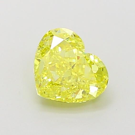 1.00 Ct. Fancy Vivid Yellow Heart Lab Grown Diamond