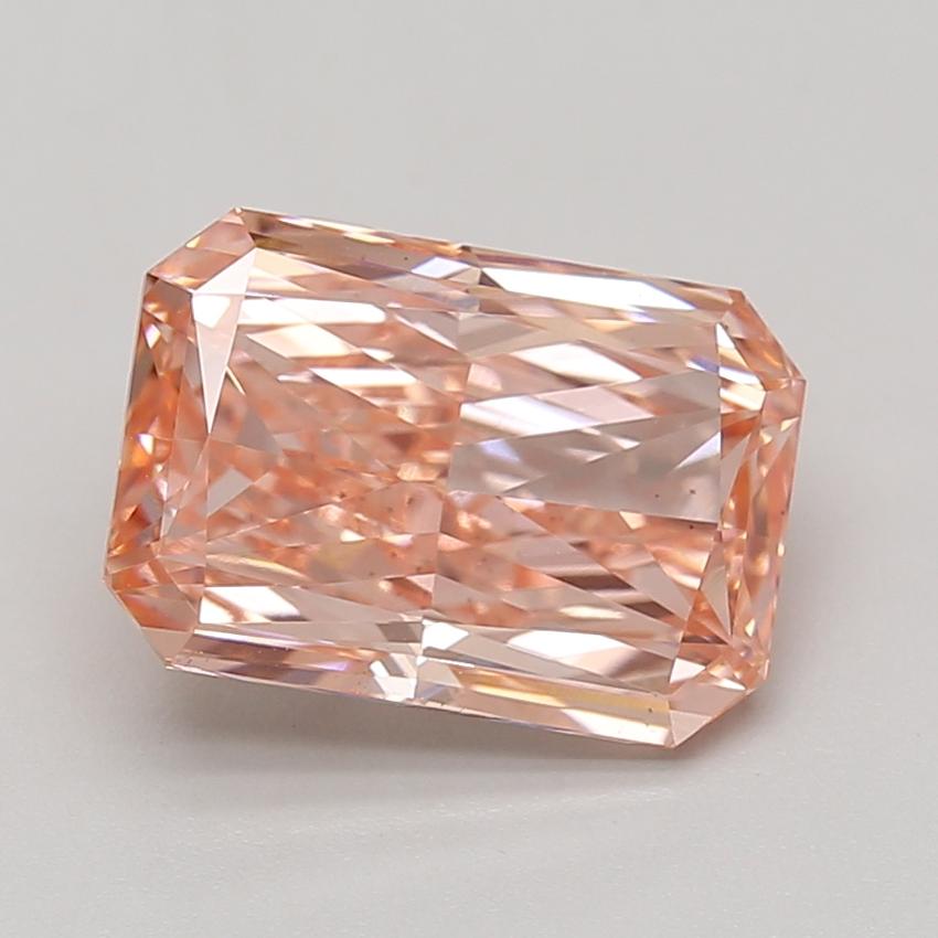 4.08 Ct. Fancy Vivid Pink Radiant Lab Grown Diamond