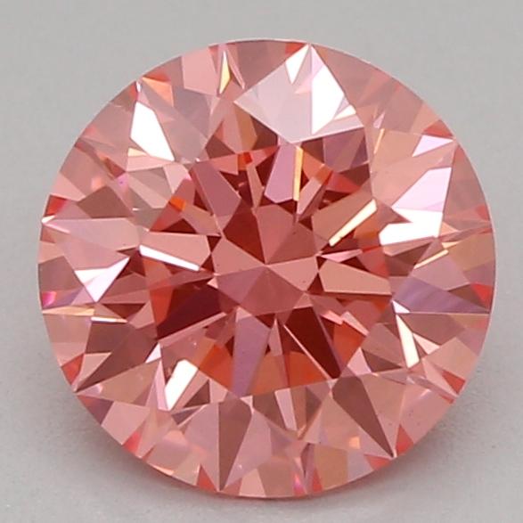0.78 Ct. Fancy Vivid Pink Round Lab Grown Diamond