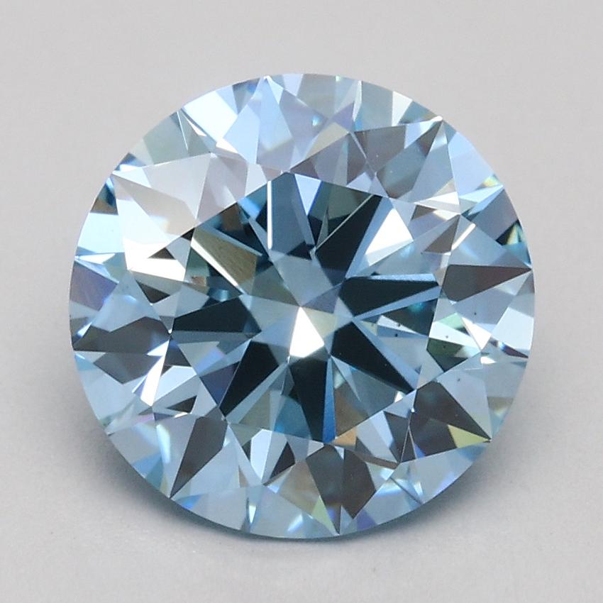 1.97 Ct. Fancy Intense Blue Round Lab Grown Diamond