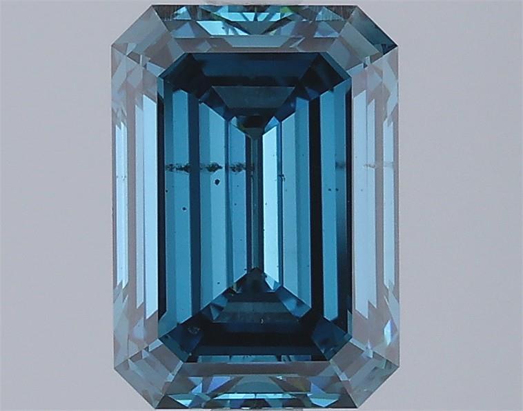2.03 Ct. Fancy Vivid Blue Emerald Lab Grown Diamond