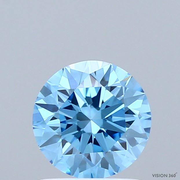 1.00 Ct. Fancy Vivid Blue Round Lab Grown Diamond